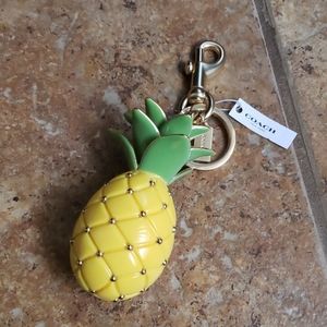 Coach resin pineapple handbag charm keychain